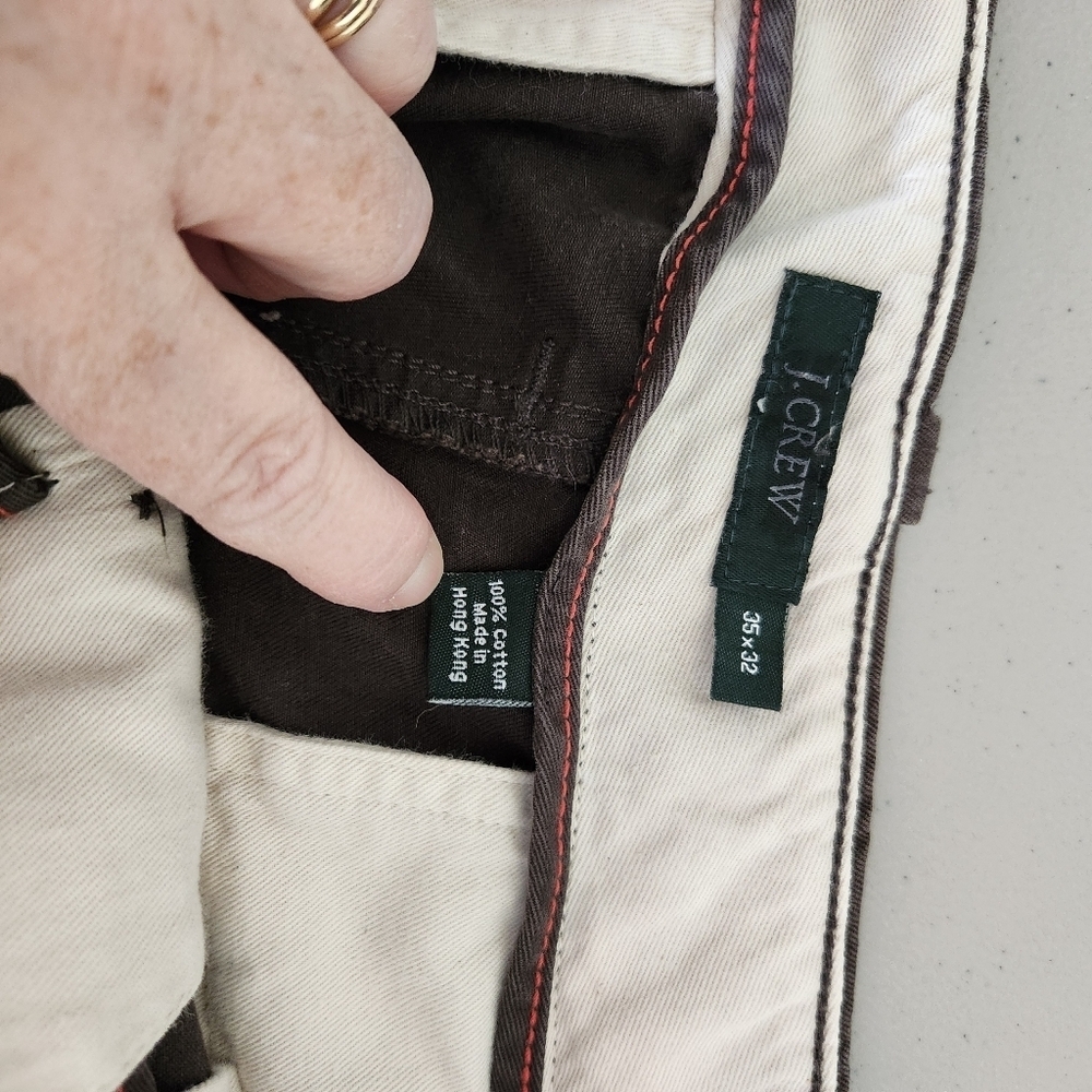 Men's J Crew Cargo Brown Pants - Picture 5 of 6